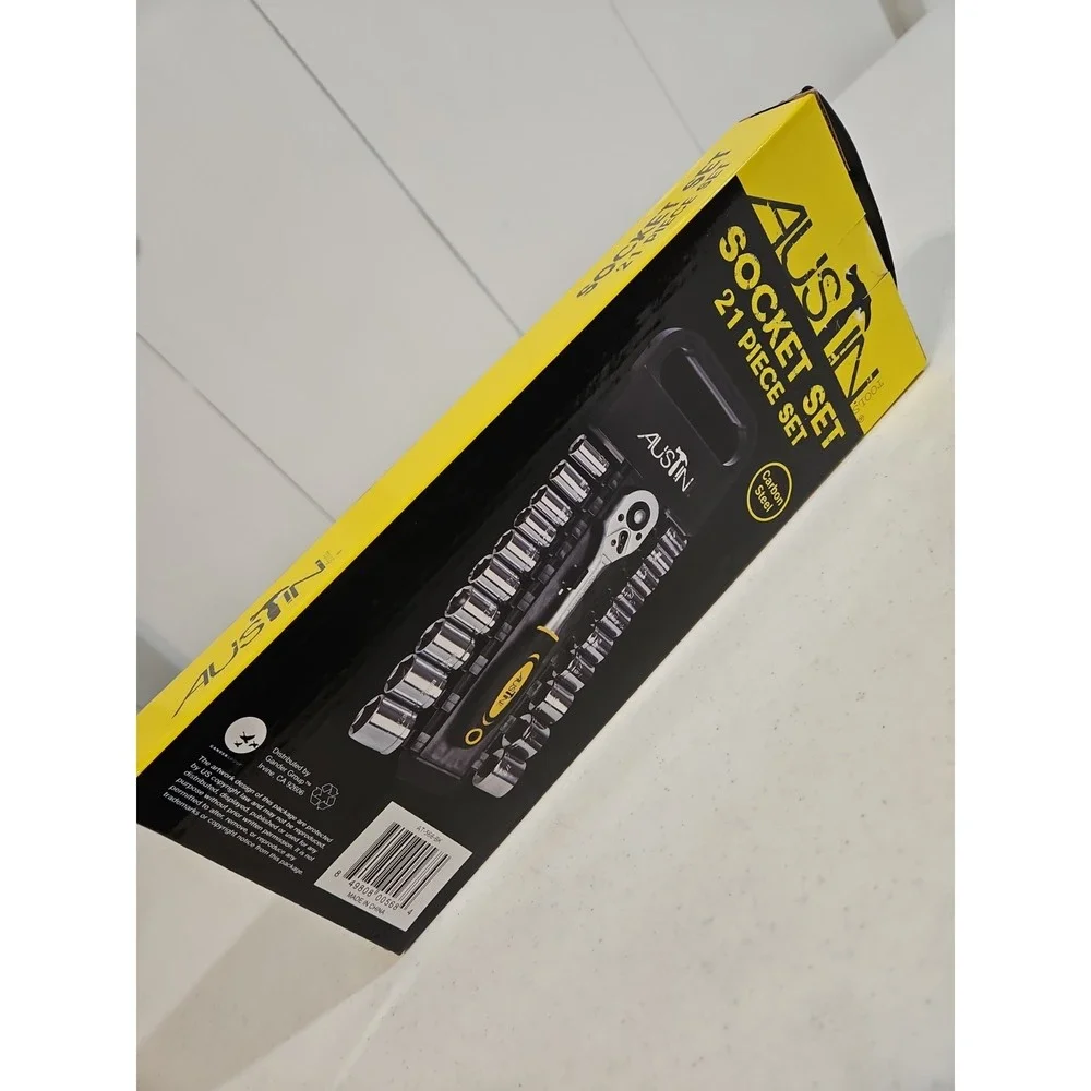 Austin Tools 21 Pc. Socket‎ Set Carbon Steel New In Box